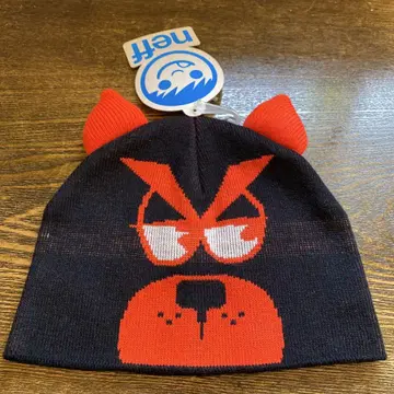 BA366 neff Doggy Beanie 레어 니트 모자 블랙 새상품