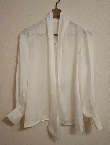 UNITED ARROWS 보타이 쉬폰 셔츠 긴팔