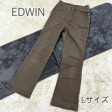 EDWIN 플레어 팬츠 브라운 29 x 32 여성용 부츠컷