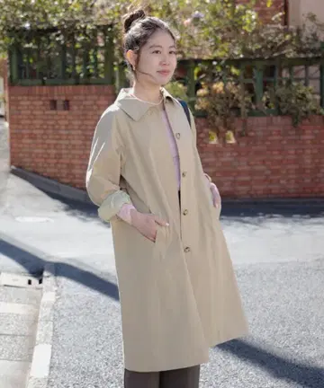 발수 스텐칼라 코트