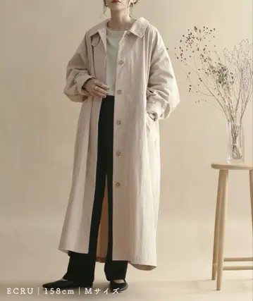 새상품 NOAHL 트렌치코트 오버 스텐카라 코트 에크루 S 사이즈