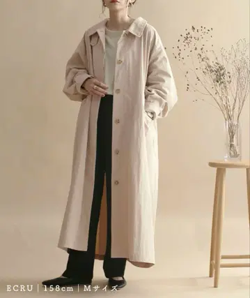새상품 NOAHL 트렌치코트 오버 스텐카라 코트 에크루 S 사이즈