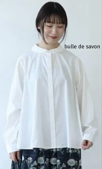 bulle de savon 뷔르데사봉 긴팔 블라우스 코튼