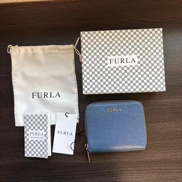 FURLA 이단 접이식 지갑 블루