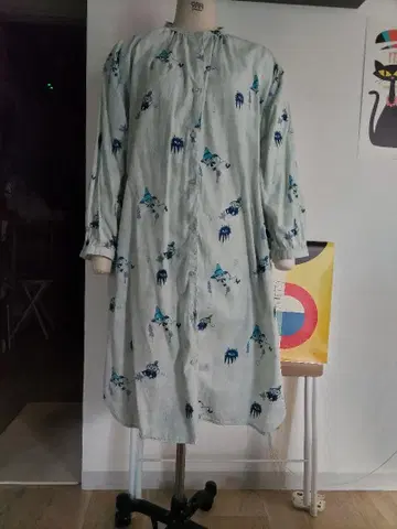 무민 롱 셔츠 원피스