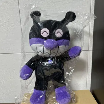 호빵맨 봉제 인형 블랙 보라색 약 30cm
