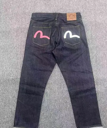 에비수 야마네 청바지 데님 팬츠 갈매기 빨간 귀