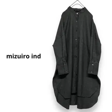 mizuiro ind 스탠드 카라 셔츠 원피스 와이드 원피스