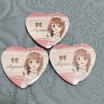 러브 라이브 애니멀 메이드 하트 캔뱃지 아유무