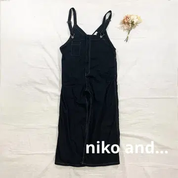 니코앤드 스티치 살로펫 오버롤 올인원 블랙 M
