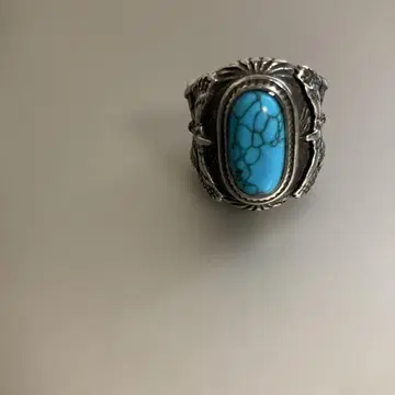터콰이즈 원석 실버 반지 장식 16-17호