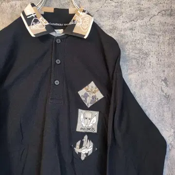 까스텔바작 자수 로고 긴팔 피케 셔츠 빈티지 90s 디자이너