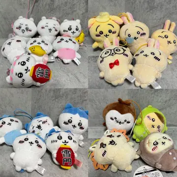 치이카와 미니 봉제 인형 스트랩 대량 모음 토끼 하치와레 랏코 등