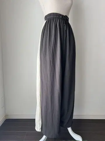 그레이 사이드 라인 2웨이 와이드 팬츠