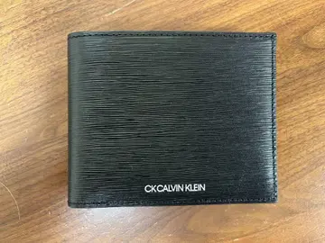 CALVIN KLEIN 블랙 이단 접이식 지갑