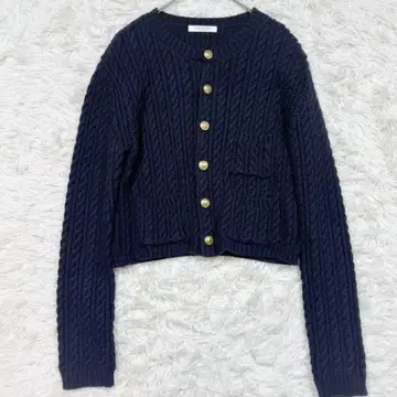 23SS MACPHEE 하이브리드 코튼 케이블 크루넥 가디건