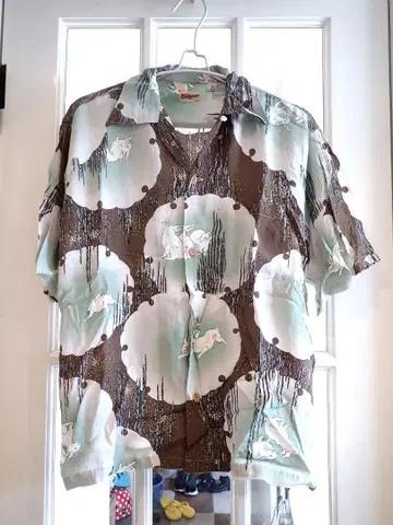 SUN SURF 동양 엔터프라이즈 알로하 셔츠 (L) 토끼 RAYON