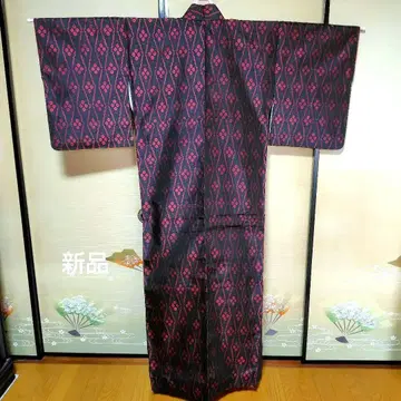 츠무기 블랙과 레드 다이아몬드 패턴 새상품