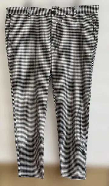 ZARA/깅엄 체크 슬랙스 블랙&화이트