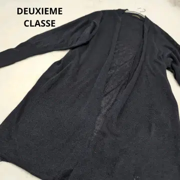 DEUXIEME CLASSE 두즈엠 롱 가디건 린넨 블랙
