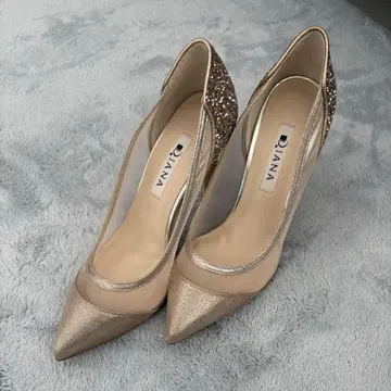 DIANA 베이지 글리터 하이힐 22.5cm