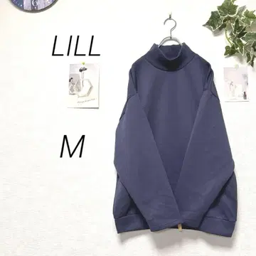 10108 LILL 하이넥 맨투맨 M 무지 레이온 혼방