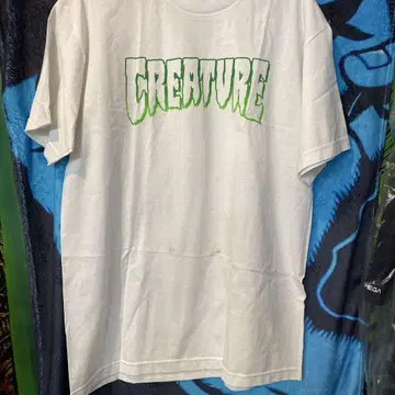 CREATURE T셔츠 L 사이즈 100% 코튼 얼룩 있음
