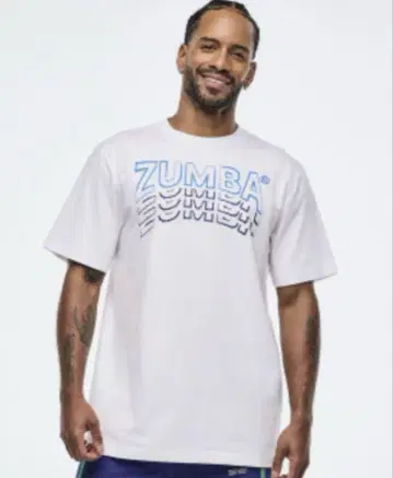 ZUMBA 화이트 T셔츠 정품 색상 화이트