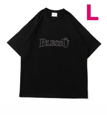 bless u OG 로고 ss 티셔츠 L 블랙