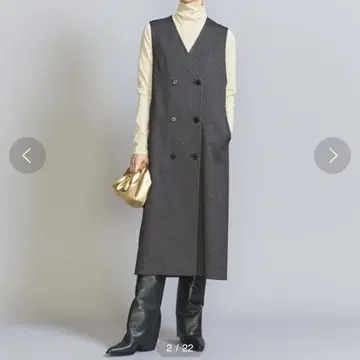 B&Y UNITED ARROWS 헤링본 오버롤 스커트 & 베스트 2WAY