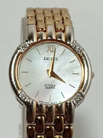 CITIZEN 엑시드 손목시계 4422-E40808 쉘 다이얼 22mm