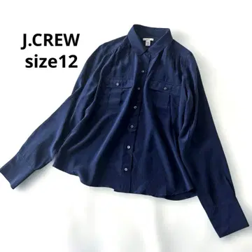새상품급 J.CREW 제이크루 빅 사이즈 12 실크 100% 블라우스