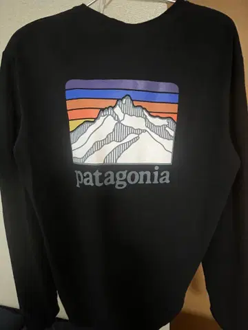 patagonia 블랙 긴팔 티셔츠
