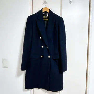ZARA 체스터 코트 네이비 코트 롱 네이비 miumiu 계열 M