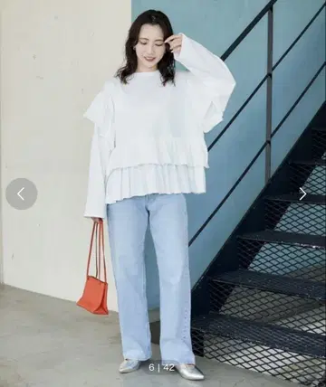 FREAK'S STORE 프릴 루즈 롱 슬리브 T셔츠