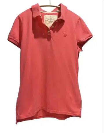 Abercrombie & Fitch 핑크 여성용 반팔 피케 셔츠 M