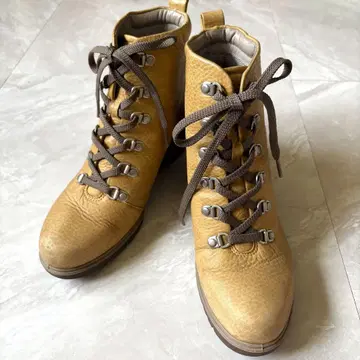 새상품급 ecco 에코 레이스업 부츠 37 주름 가죽