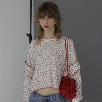 ROSE BUD mag.by c 플라워 서멀 상의