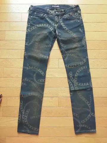 Ash & Diamonds 체인 패턴 데님