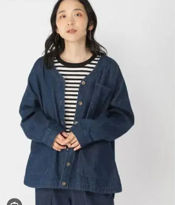 스튜디오 클립 노카라 데님 블루종