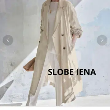 SLOBE IENA 소프트 린넨 혼방 더블 체스터 코트
