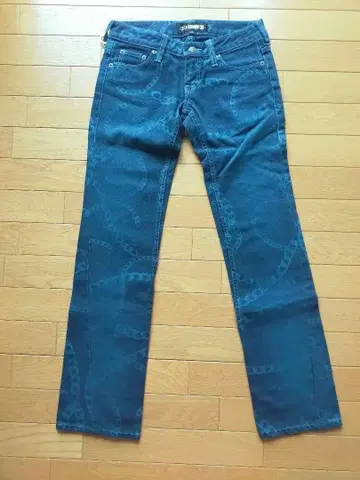 ASH & DIAMONDS 체인 패턴 데님