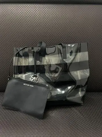 MICHAEL KORS 토트백 블랙/클리어