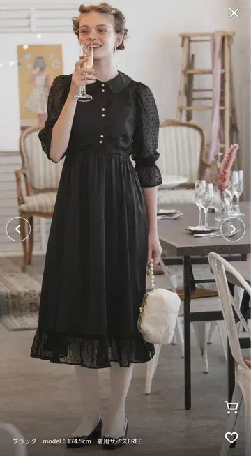 [미사용 새상품] BONLECILL 본르실 원피스 블랙 할로윈