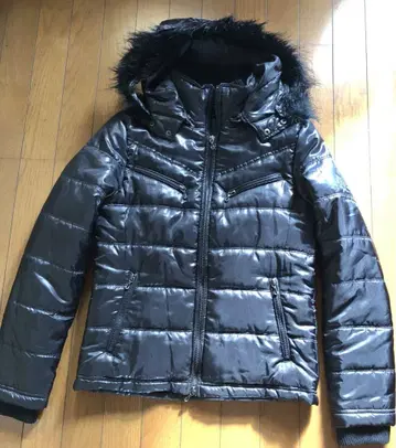 place plan 패딩 자켓 라이더 다운 블랙 L