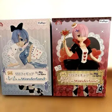 새상품 FuRyu SSS 피규어 렘 라무 in Wonderland 세트