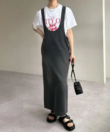 시너리 블랙 데님 원피스 36 [앞뒤로 착용 가능] 2WAY