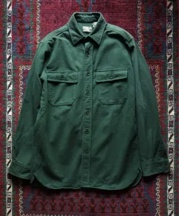 l.l.bean 샤모아 아크로스 셔츠 S 그린 USA제 새상품급