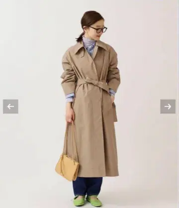 미사용 새상품 IENA 코튼 폴리에스테르 스텐카라 코트