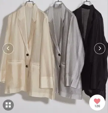 실키 시어 백슬릿 자켓 아이보리